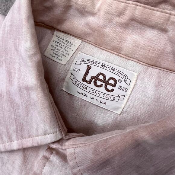 Vintage Lee Extra Long Tails Embroidered Western Cowboy Pearl Snap Rodeo Shirt L - Picture 2 of 14